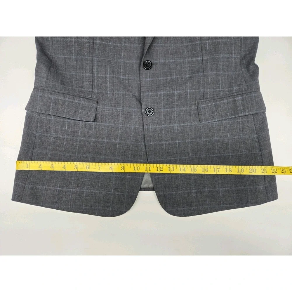 Mattarazi Uomo Men's Super 150's Australian Wool Window‎ Pane Blazer Size 52